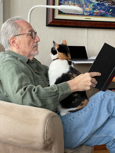 Author and cat